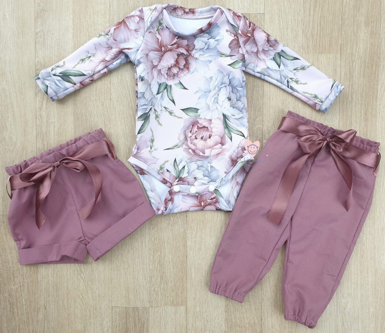 On Order Long or Short Sleeve Peonies Vest and Plum pants Set - Image 6