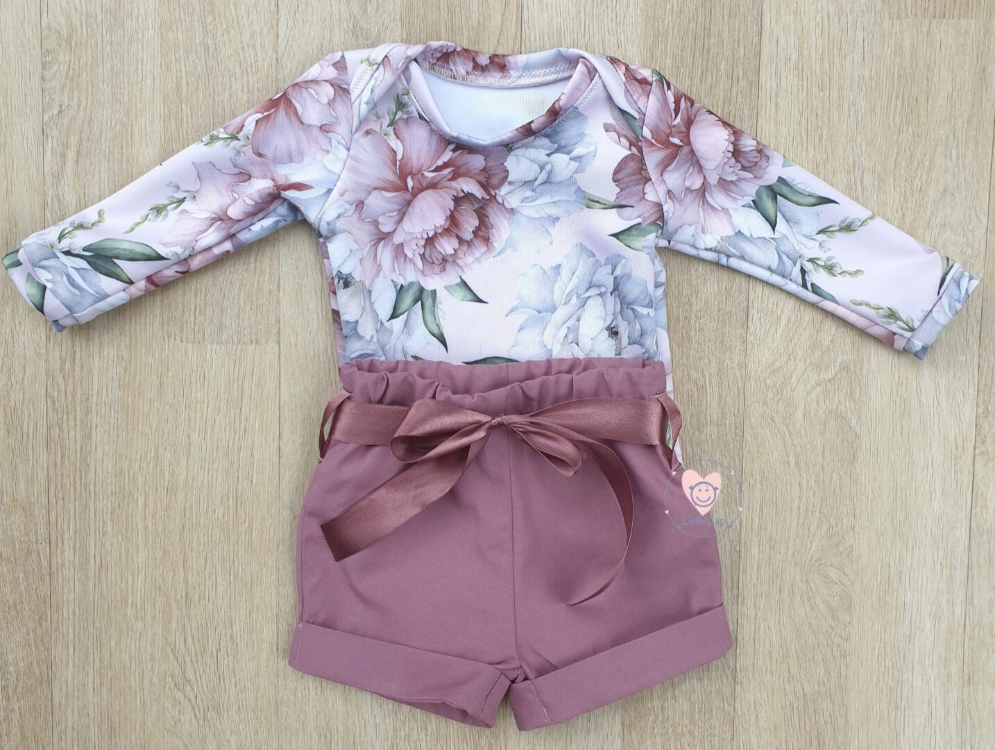 On Order Long or Short Sleeve Peonies Vest and Plum pants Set - Image 4