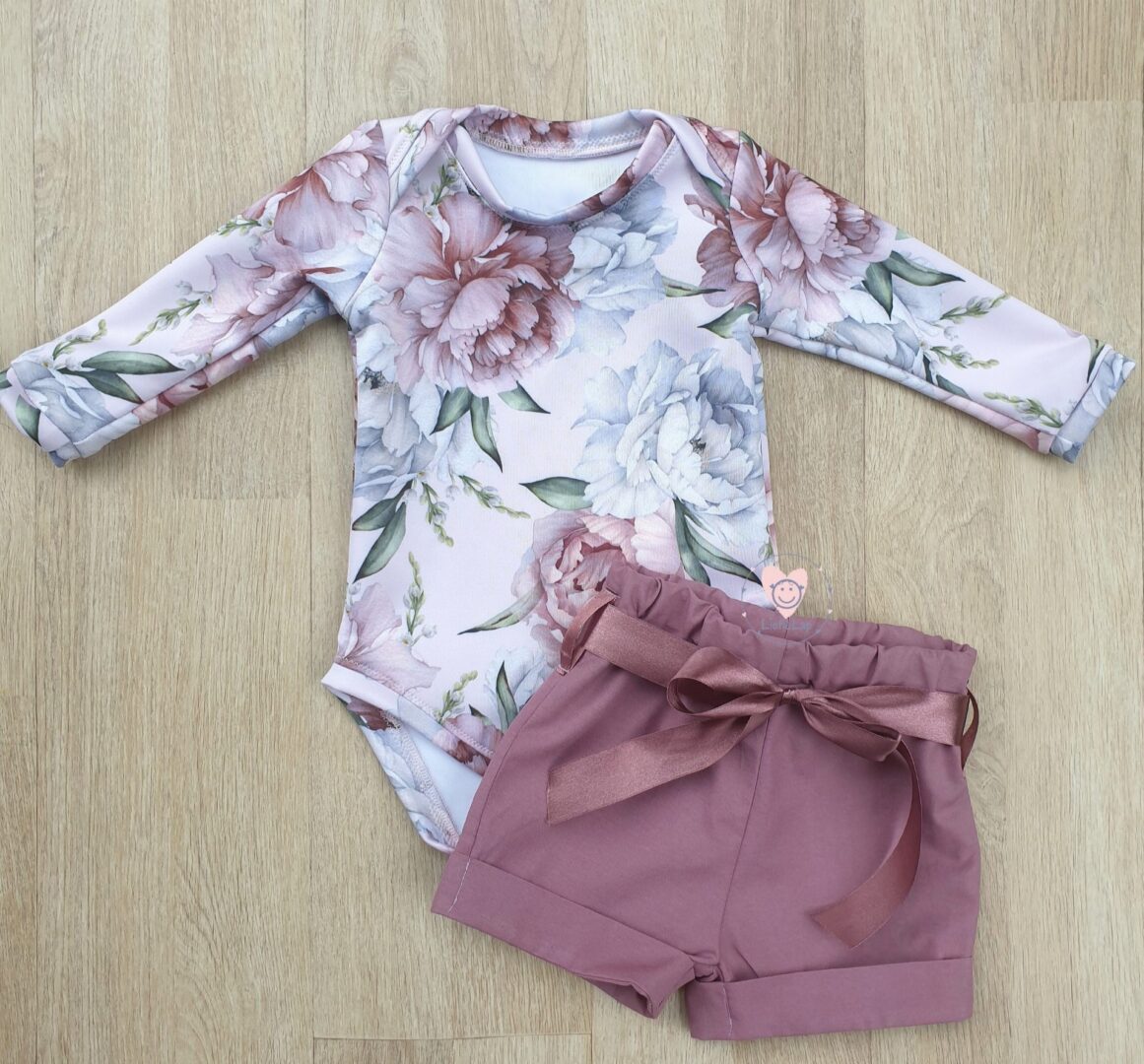 On Order Long or Short Sleeve Peonies Vest and Plum pants Set - Image 2