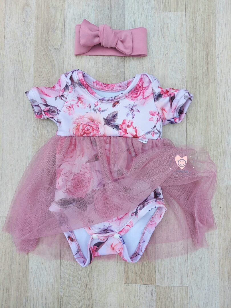 On Order Short Or Long Sleeve Vintage Rose Tutu Vest - Image 3