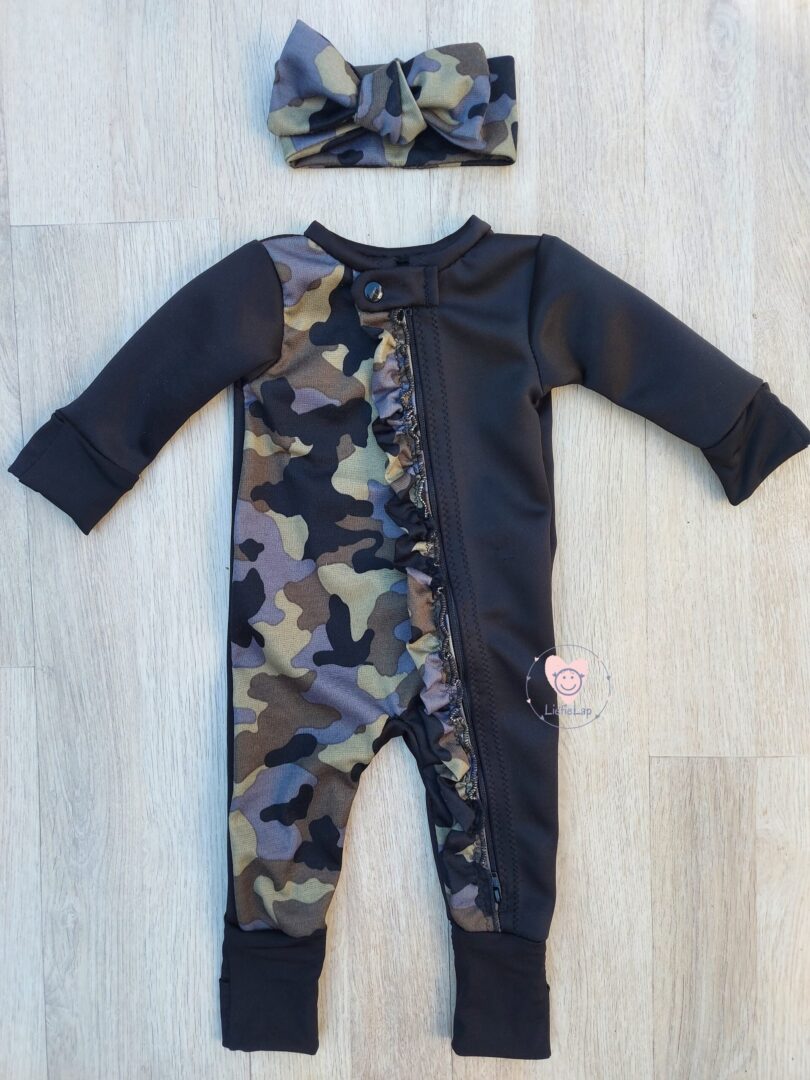 On Order Camo Frill Babygrow Zip