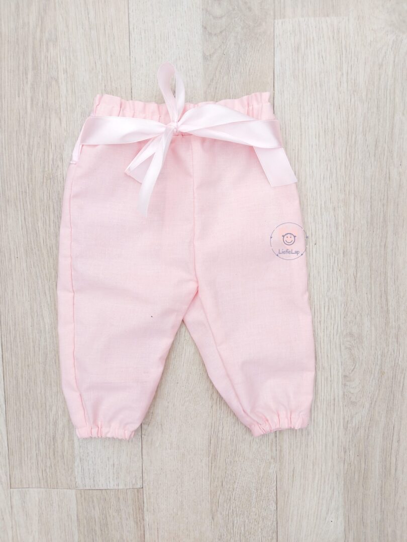 Long or Short Sleeve Peach Rose Vest and Nude pants Set - Image 3