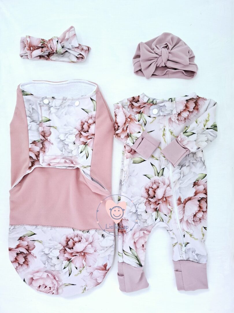 Newborn Peonies Snuggle & Go Set