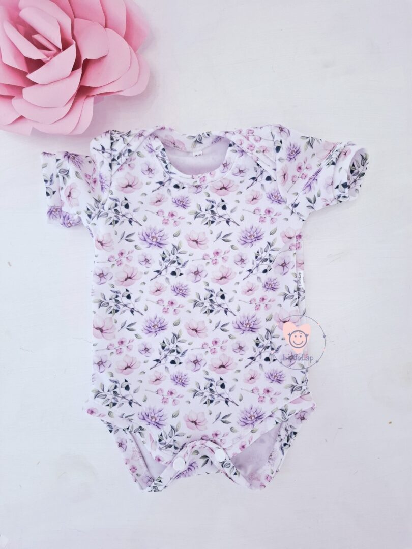 Long or Short Sleeve Purple Blossoms Vest and Pink pants Set - Image 2