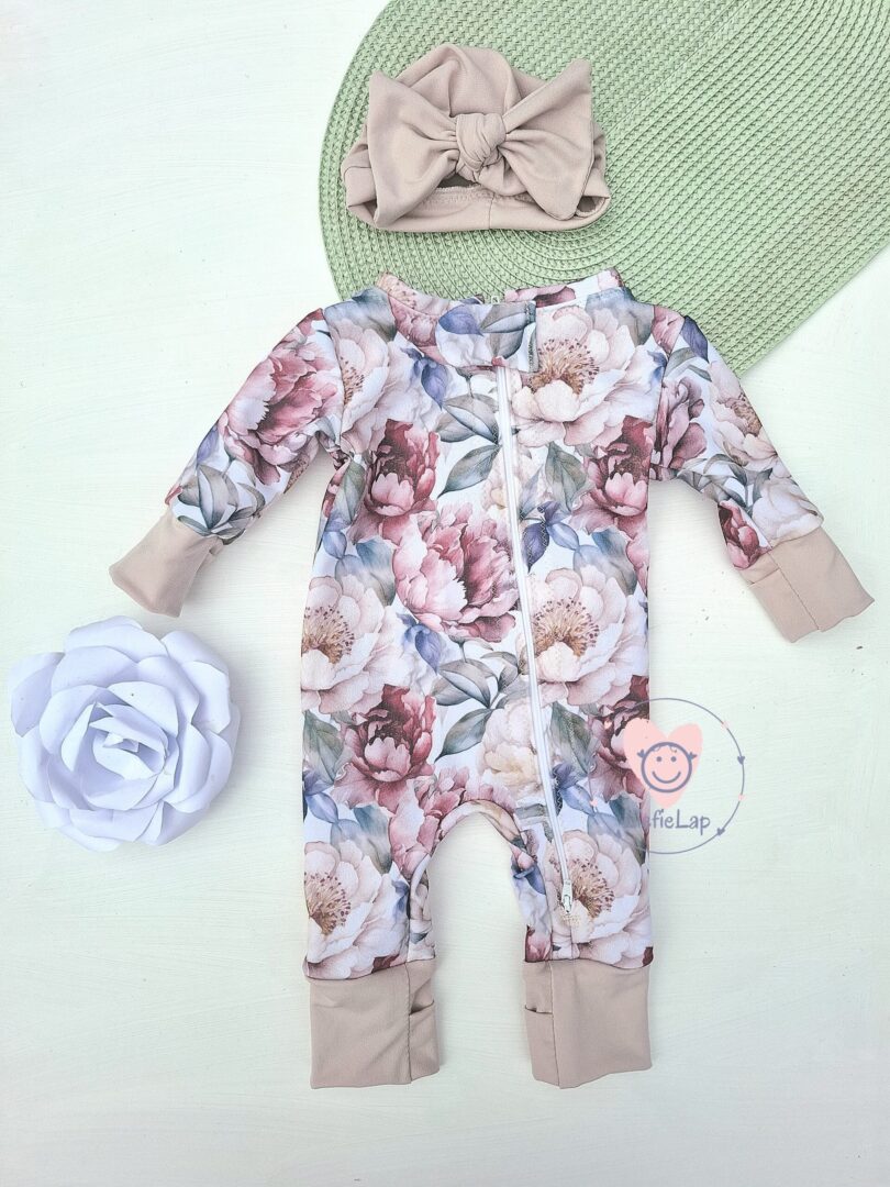 Vintage Peonies Mommy and Me Hospital Set - Image 2