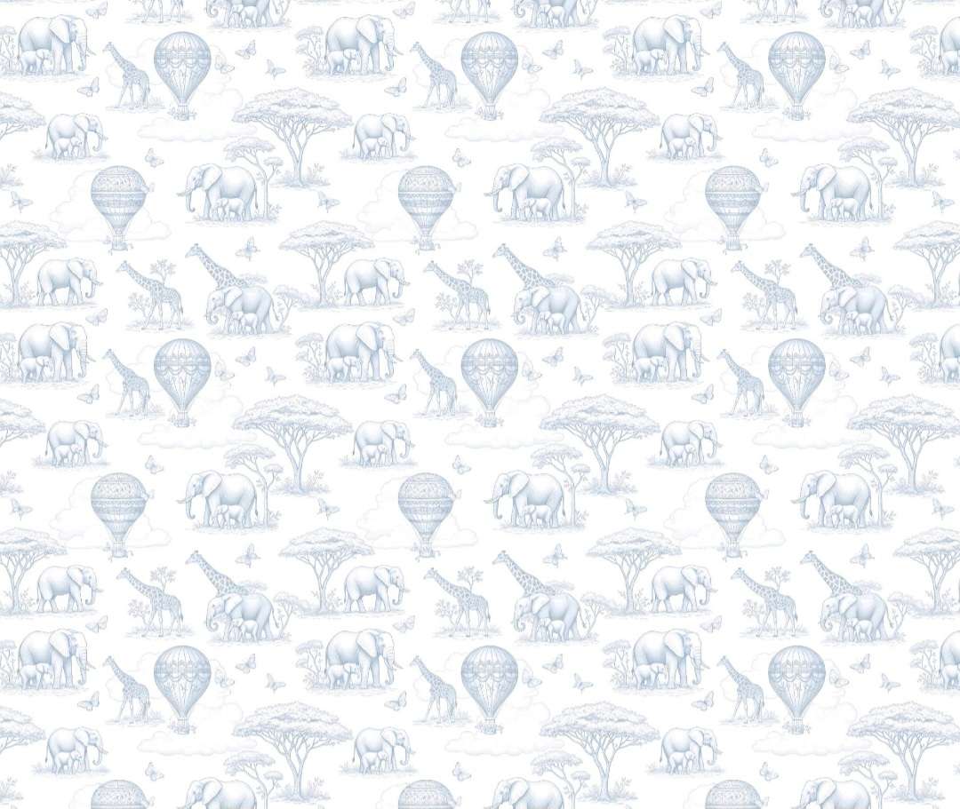 On Order Blue Safari Babygrow - Image 2